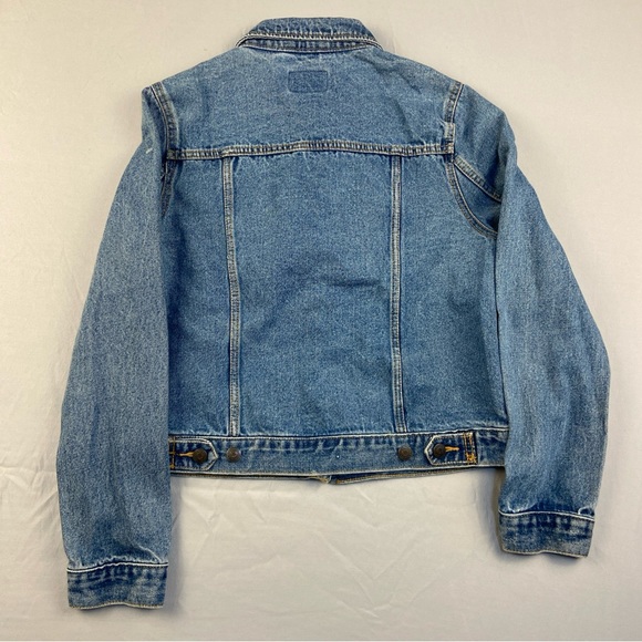 CE Schmidt. Fit For Her Women Medium Workwear Blue Jean Jacket Denim Button - Picture 6 of 6